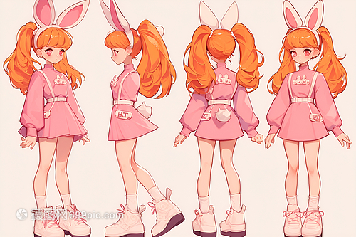 兔耳与灵动 动漫女郎工艺品设计的艺术探索